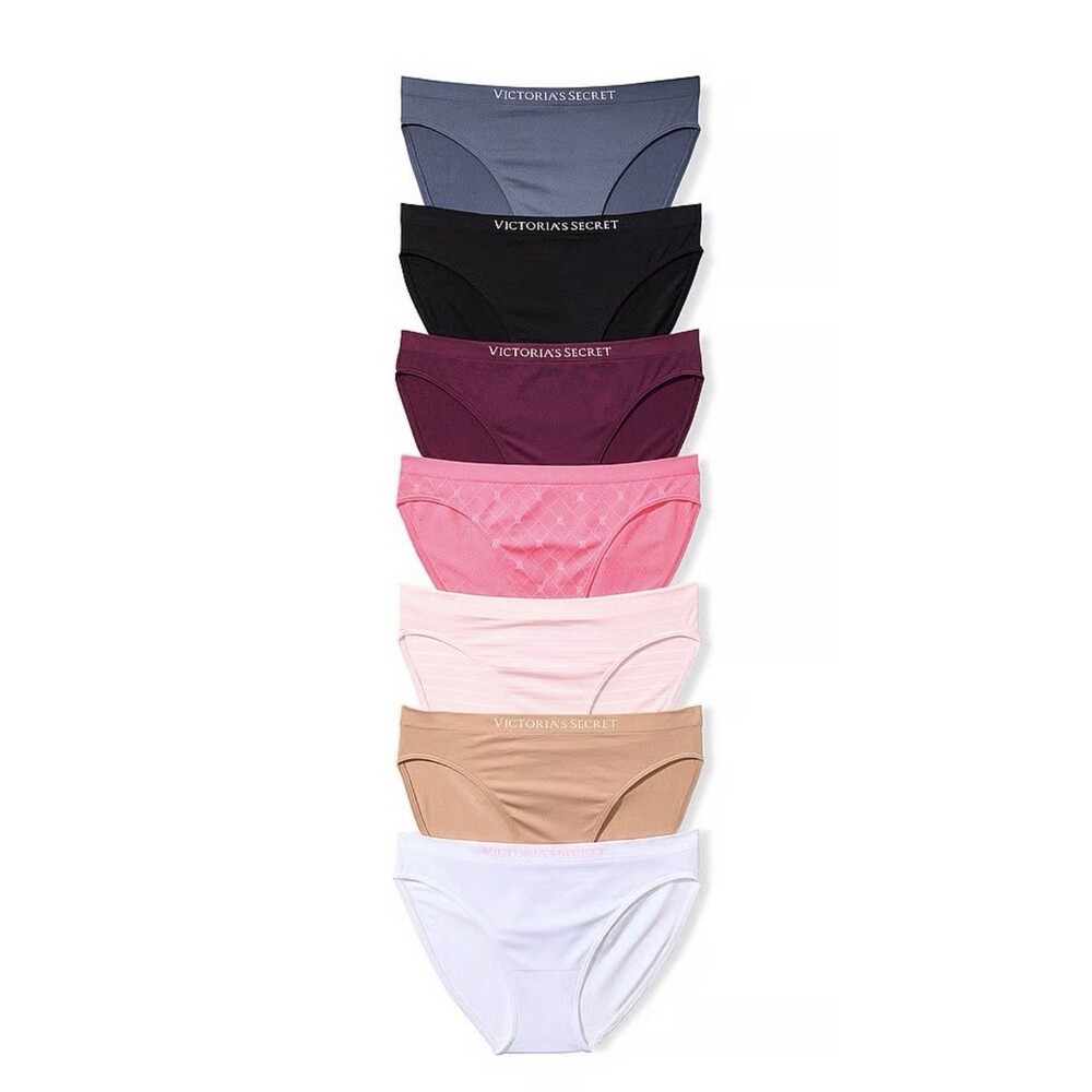 Victoria's Secret 7-Pack Seamless Bikini  Panties Assorted Color Size L